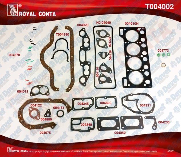 ROYAL T004002 Conta Motor Takim  (Renault) R12 1300